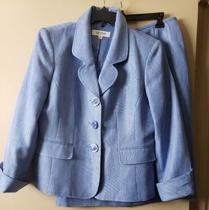 Blue skirt and blazer set